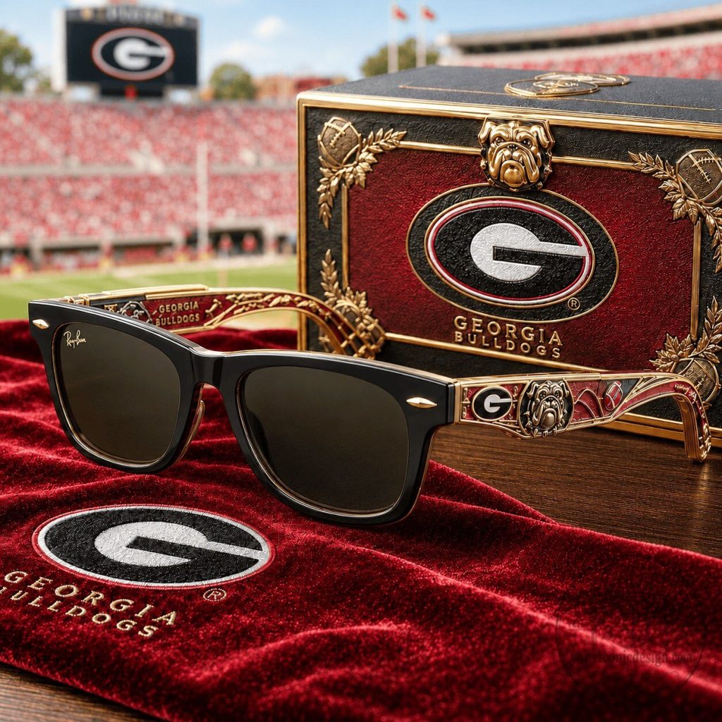 Georgia Bulldogs Ray-Ban Wayfarer Sunglasses with Custom Team Design Georgia Bulldogs Ray-Ban Wayfarer Sunglasses with Custom Team Design