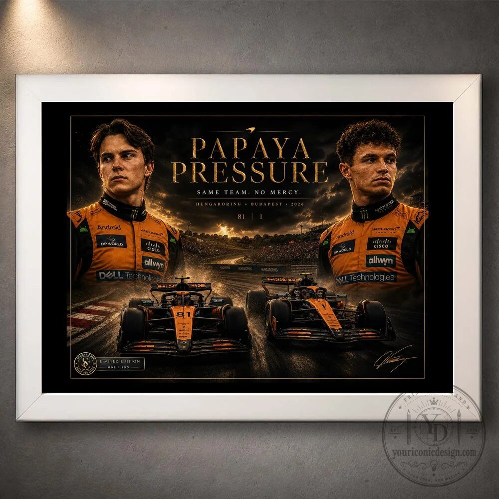 McLaren Formula One Team Oscar Piastri Lando Norris Papaya Pressure Wall Art 18 McLaren Formula One Team Oscar Piastri Lando Norris Papaya Pressure Wall Art