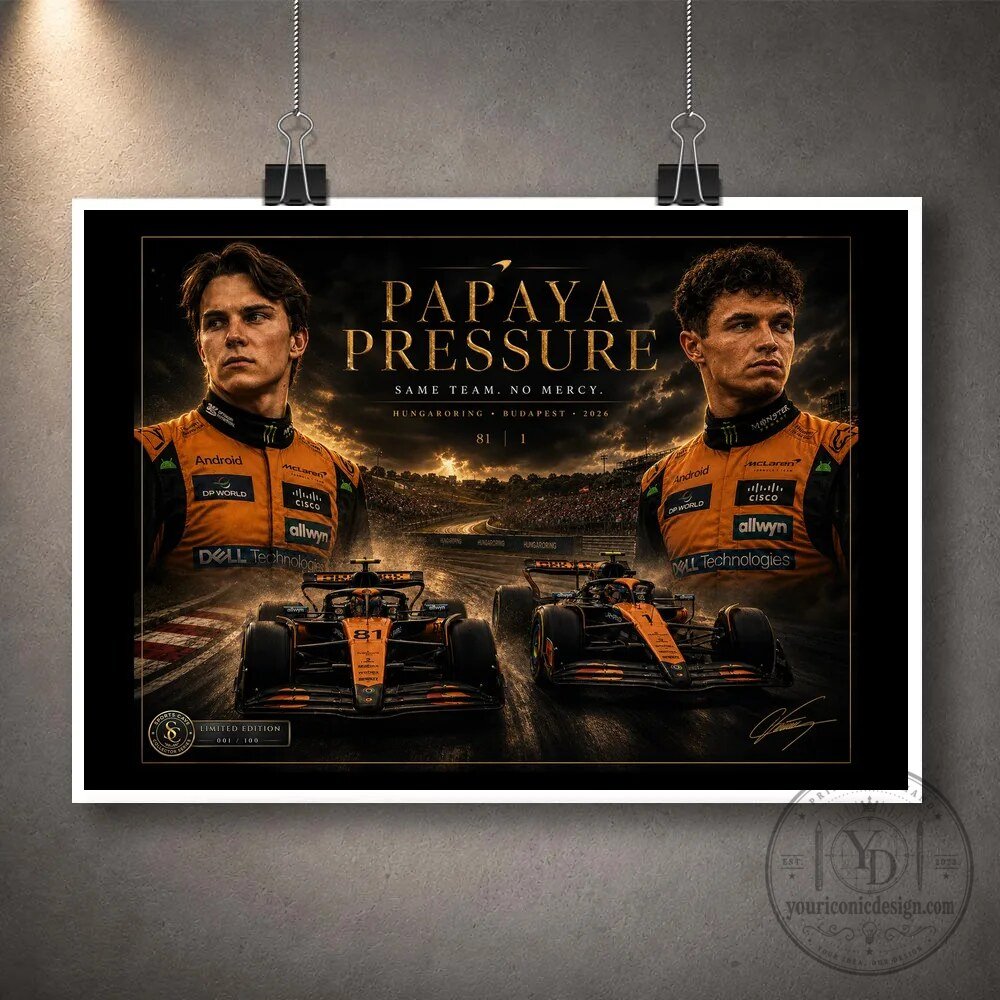 McLaren Formula One Team Oscar Piastri Lando Norris Papaya Pressure Wall Art 19 McLaren Formula One Team Oscar Piastri Lando Norris Papaya Pressure Wall Art