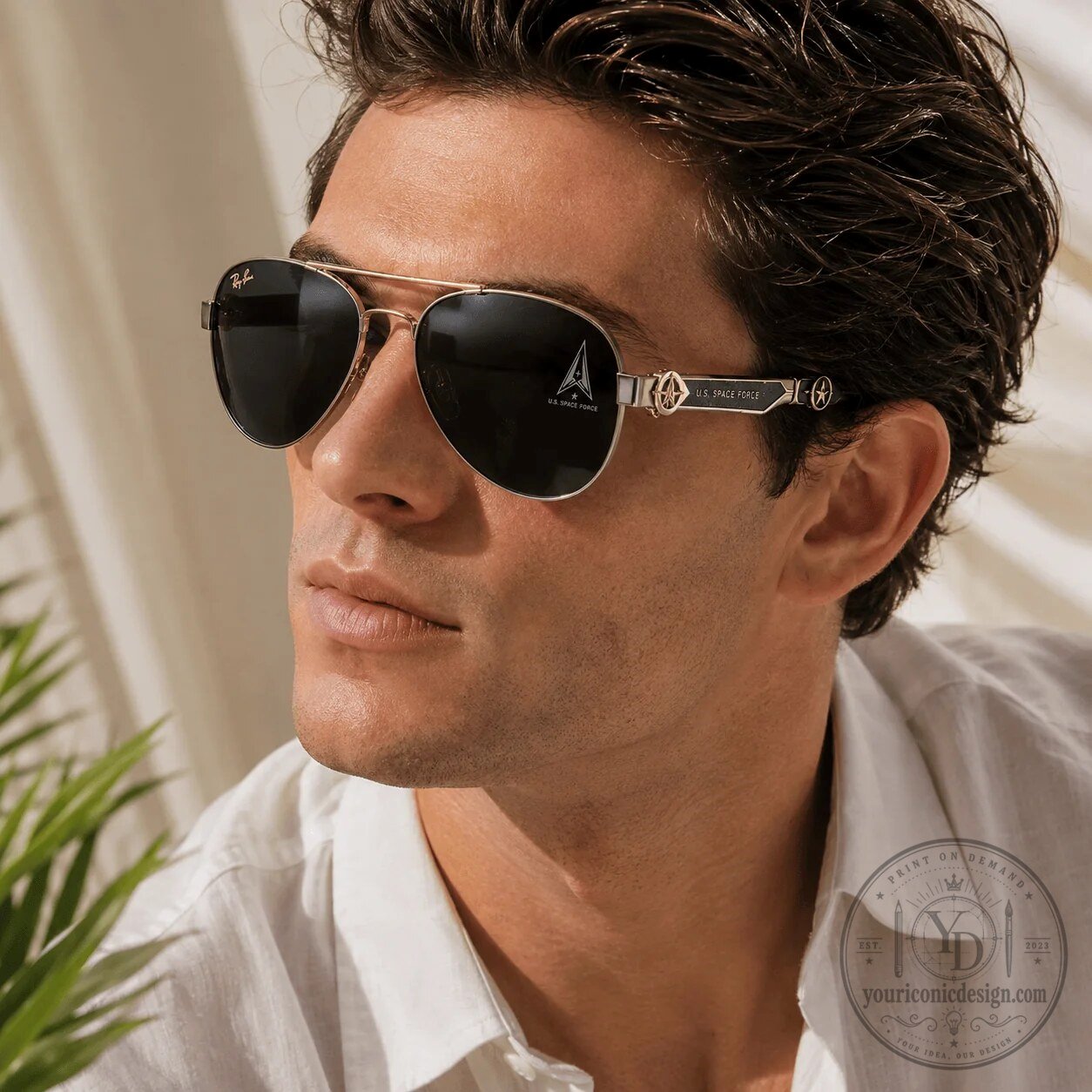 United States Space Force Aviator Sunglasses with Semper Supra Motto 8 United States Space Force Aviator Sunglasses with Semper Supra Motto