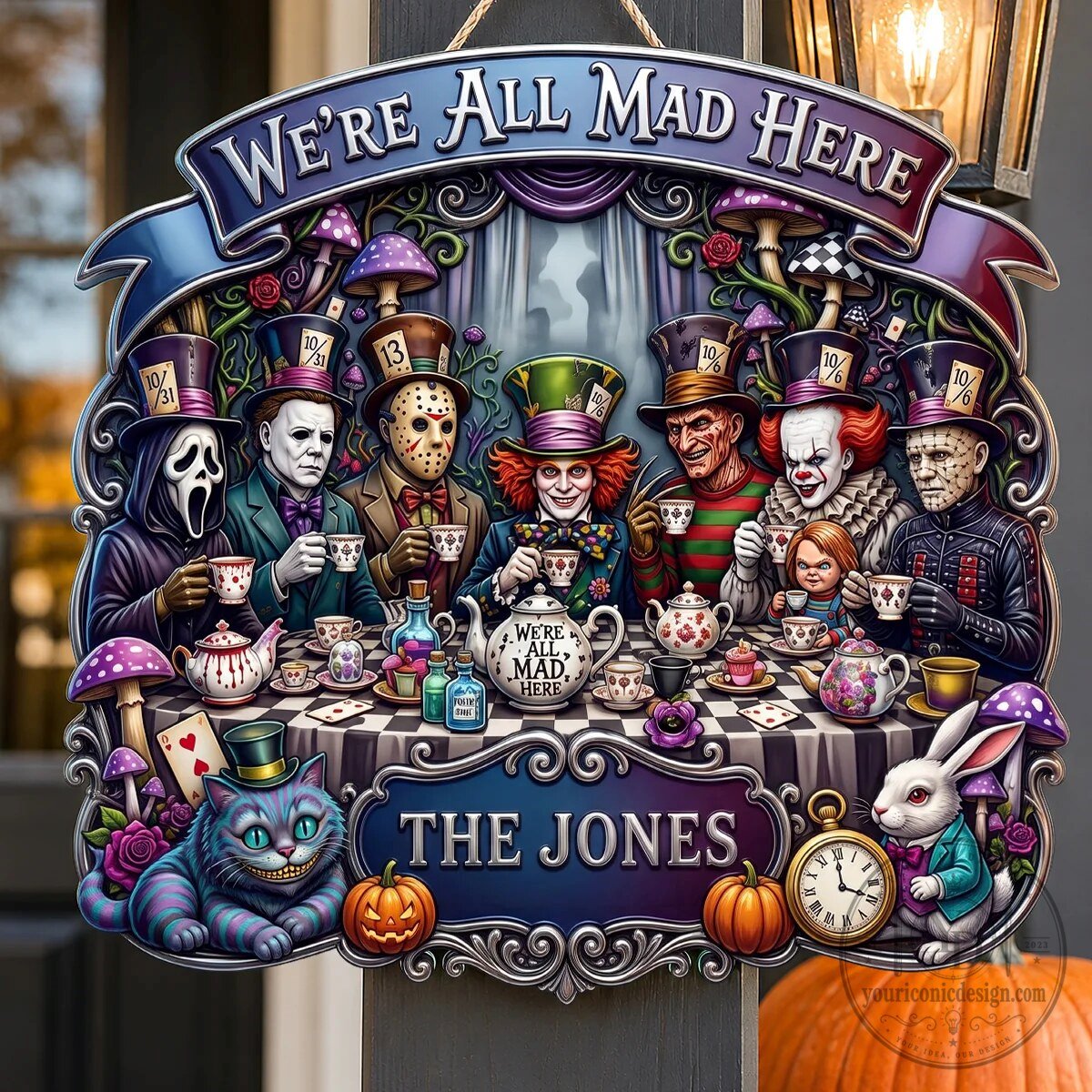 Horror Movie Villains Mad Tea Party Personalized Halloween Wall Art Decor 13 Horror Movie Villains Mad Tea Party Personalized Halloween Wall Art Decor
