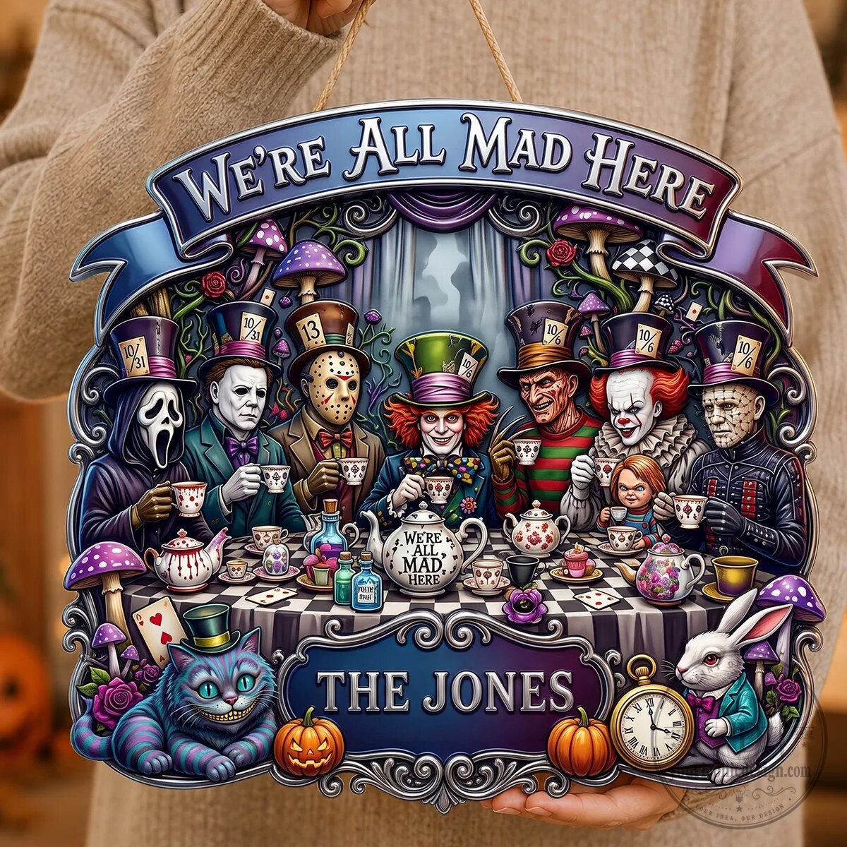 Horror Movie Villains Mad Tea Party Personalized Halloween Wall Art Decor 14 Horror Movie Villains Mad Tea Party Personalized Halloween Wall Art Decor
