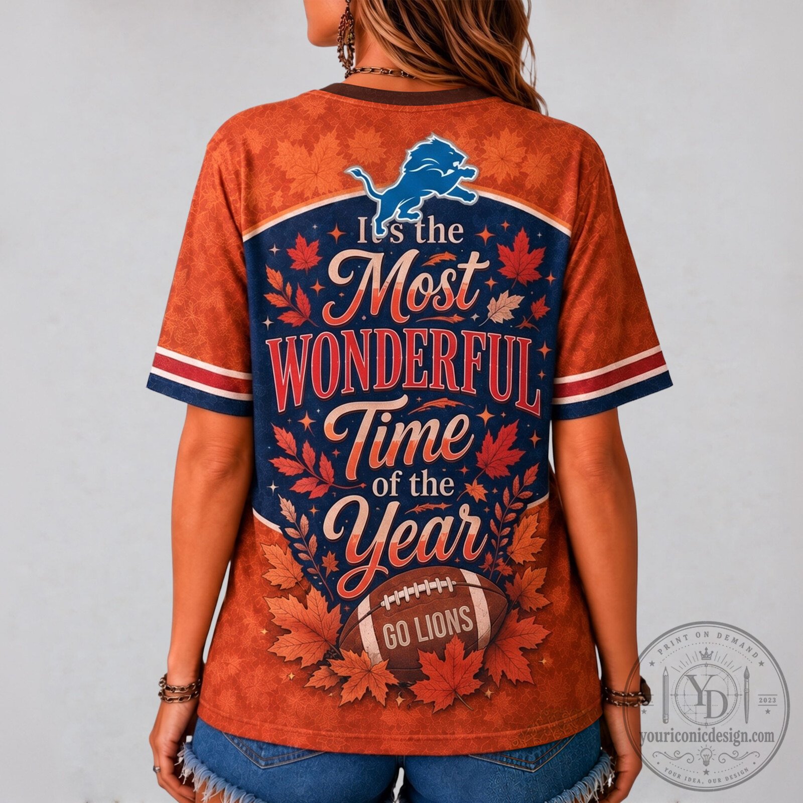Detroit Lions Most Wonderful Time Of The Year Fall Football Game Day T-Shirt 9 Detroit Lions Most Wonderful Time Of The Year Fall Football Game Day T-Shirt