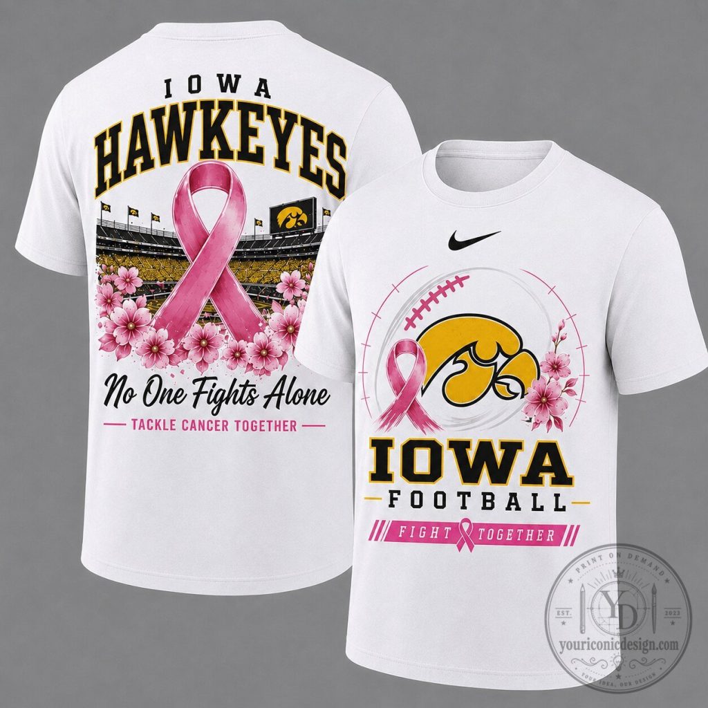 Iowa Hawkeyes Football Breast Cancer Awareness Pink Ribbon T-Shirt Iowa Hawkeyes Football Breast Cancer Awareness Pink Ribbon T-Shirt