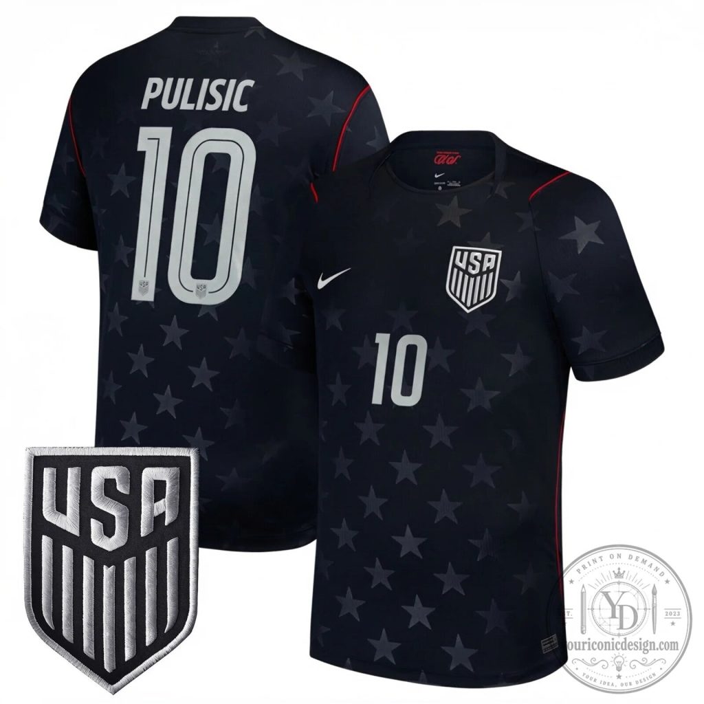 Christian Pulisic United States Men's National Soccer Team Black Jersey Christian Pulisic United States Men's National Soccer Team Black Jersey