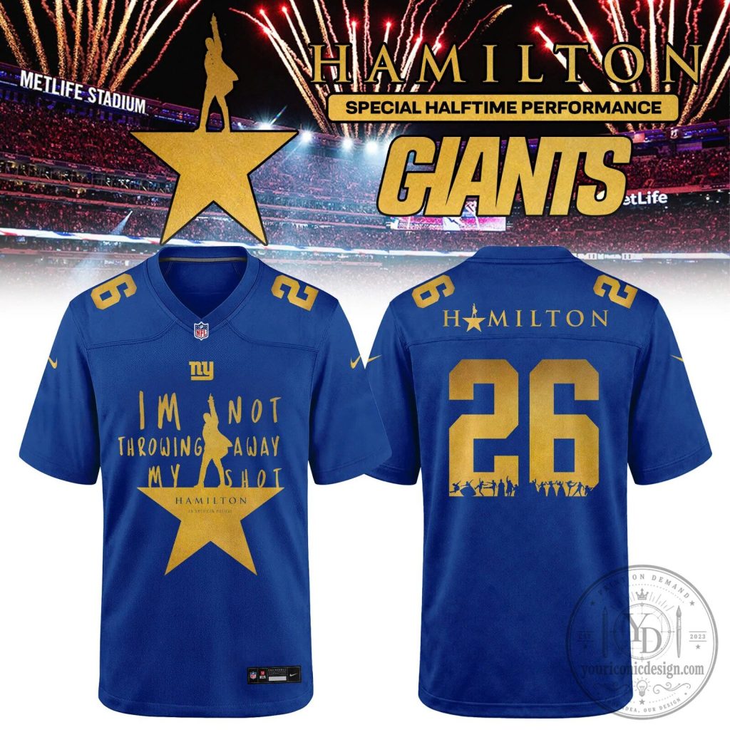 MetLife Stadium Special Jersey for New York Giants Hamilton Musical Halftime Show MetLife Stadium Special Jersey for New York Giants Hamilton Musical Halftime Show