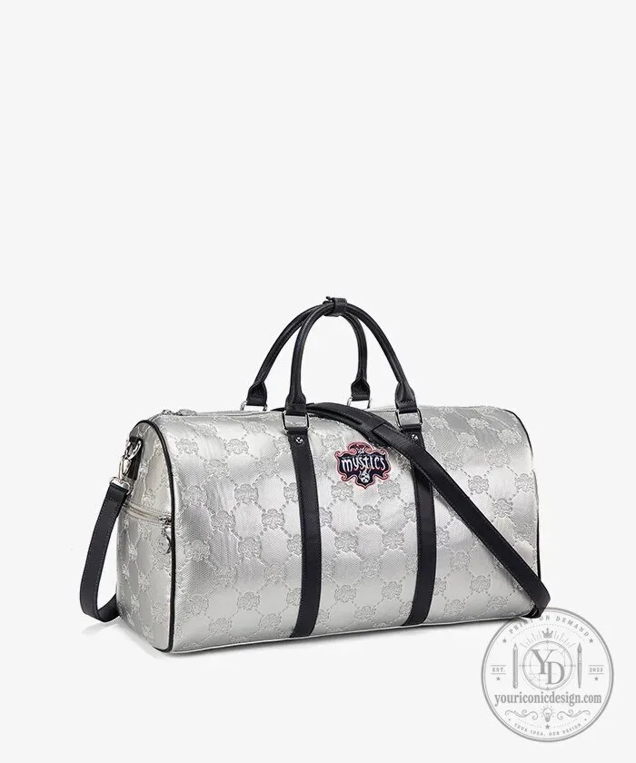 Washington Mystics Silver Embossed Pattern Travel Duffel Bag 14 Washington Mystics Silver Embossed Pattern Travel Duffel Bag