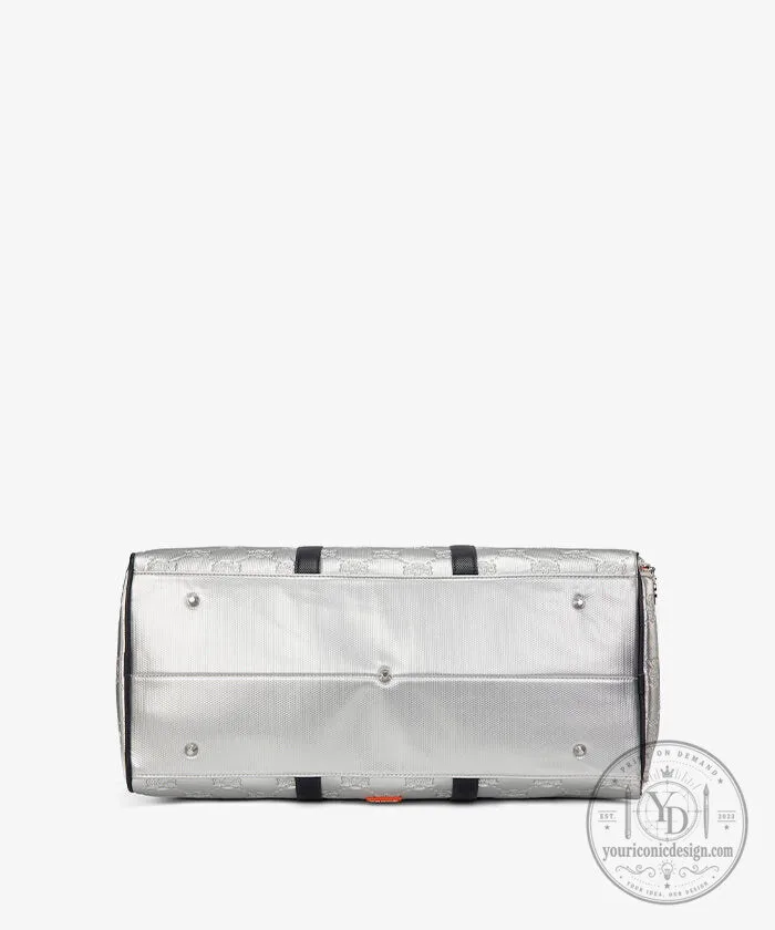 Washington Mystics Silver Embossed Pattern Travel Duffel Bag 19 Washington Mystics Silver Embossed Pattern Travel Duffel Bag