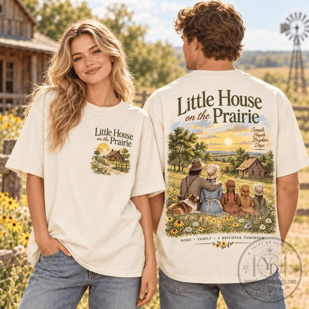 Little House on the Prairie Simple People Brighter Days Vintage T-Shirt Little House on the Prairie Simple People Brighter Days Vintage T-Shirt