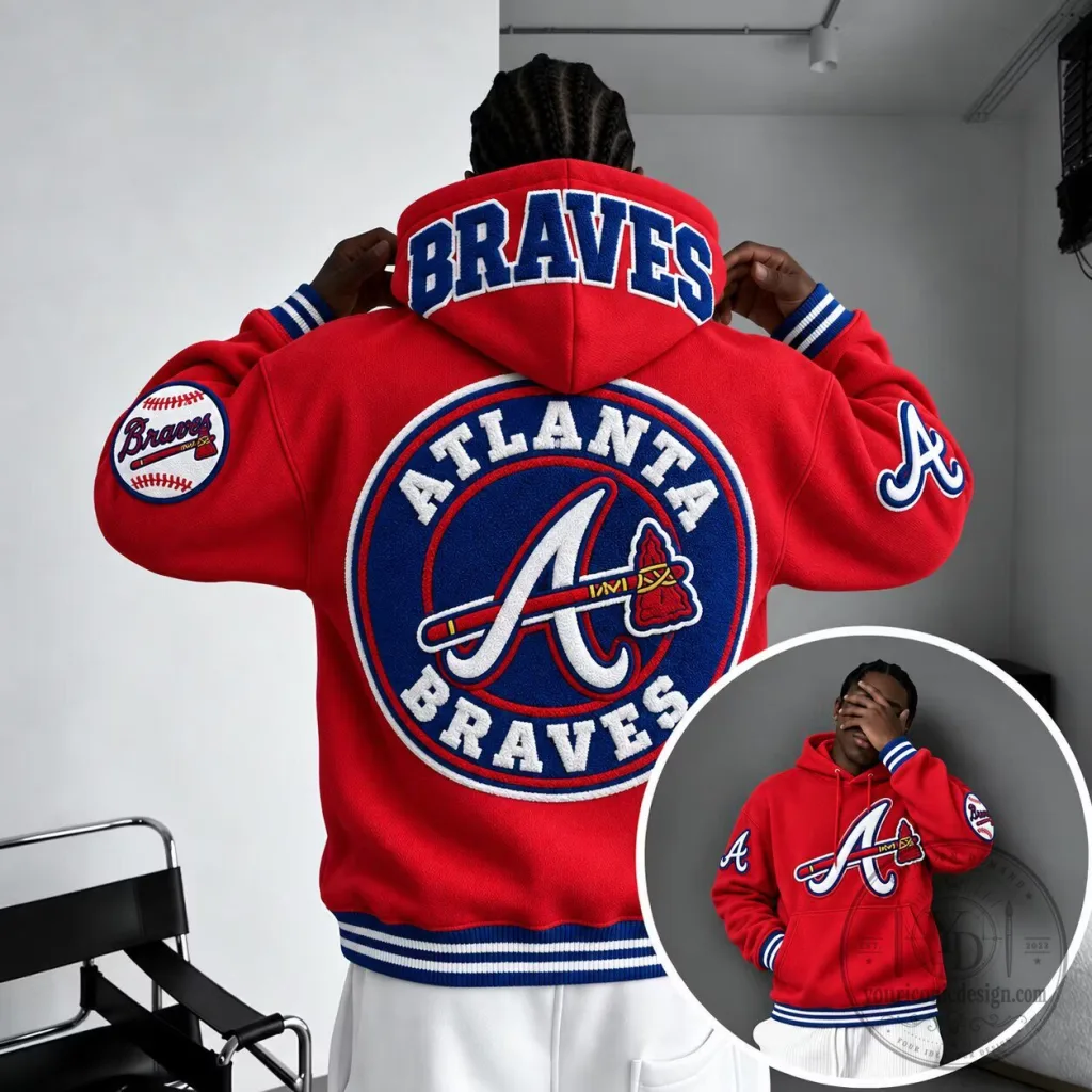 Atlanta Braves Baseball Team Logo Red Hoodie Atlanta Braves Baseball Team Logo Red Hoodie
