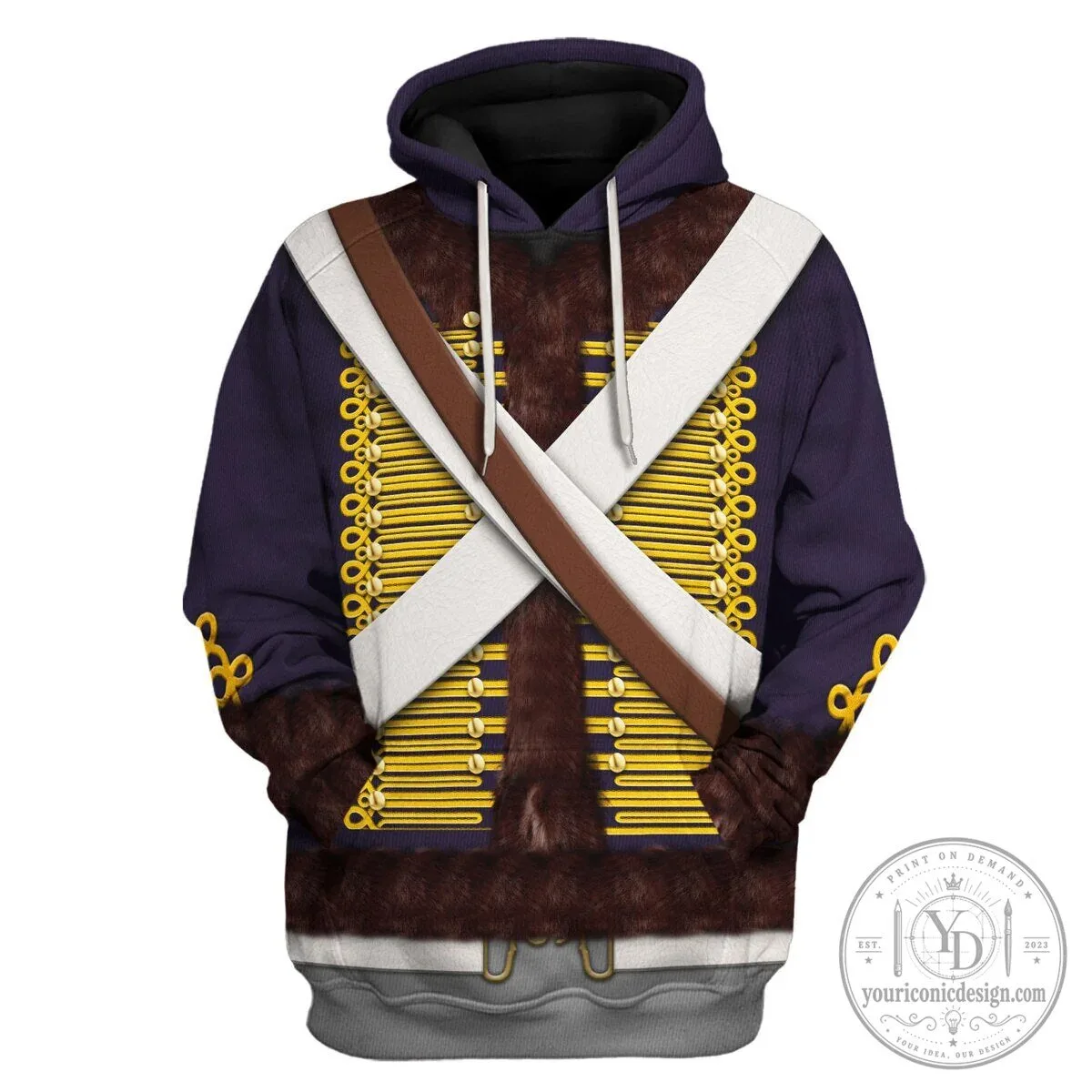 English Hussar Campaign Dress Uniform Historical Cosplay Hoodie and Pants Set 23 English Hussar Campaign Dress Uniform Historical Cosplay Hoodie and Pants Set