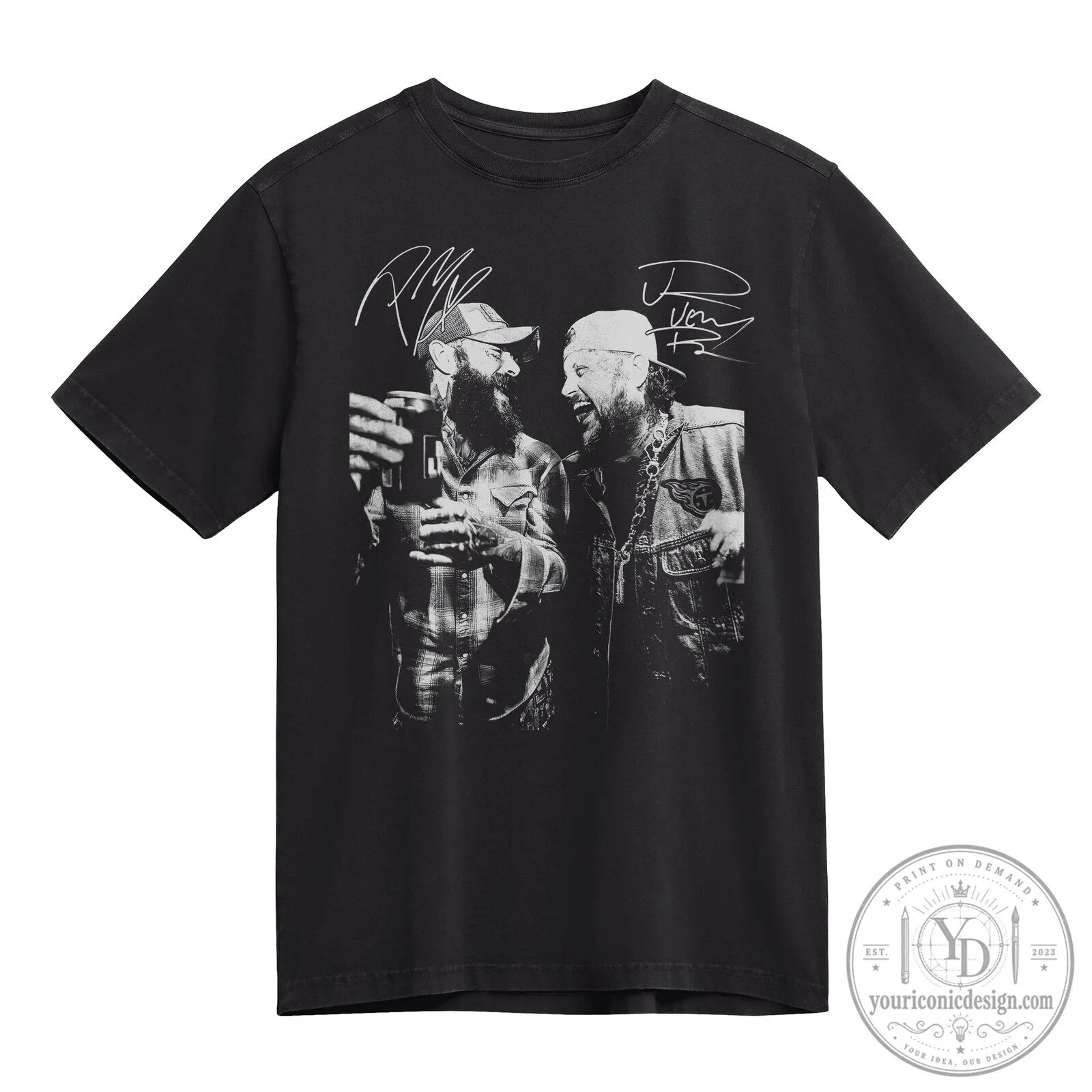 Country Music Jelly Roll and Post Malone Concert Tour T-Shirt