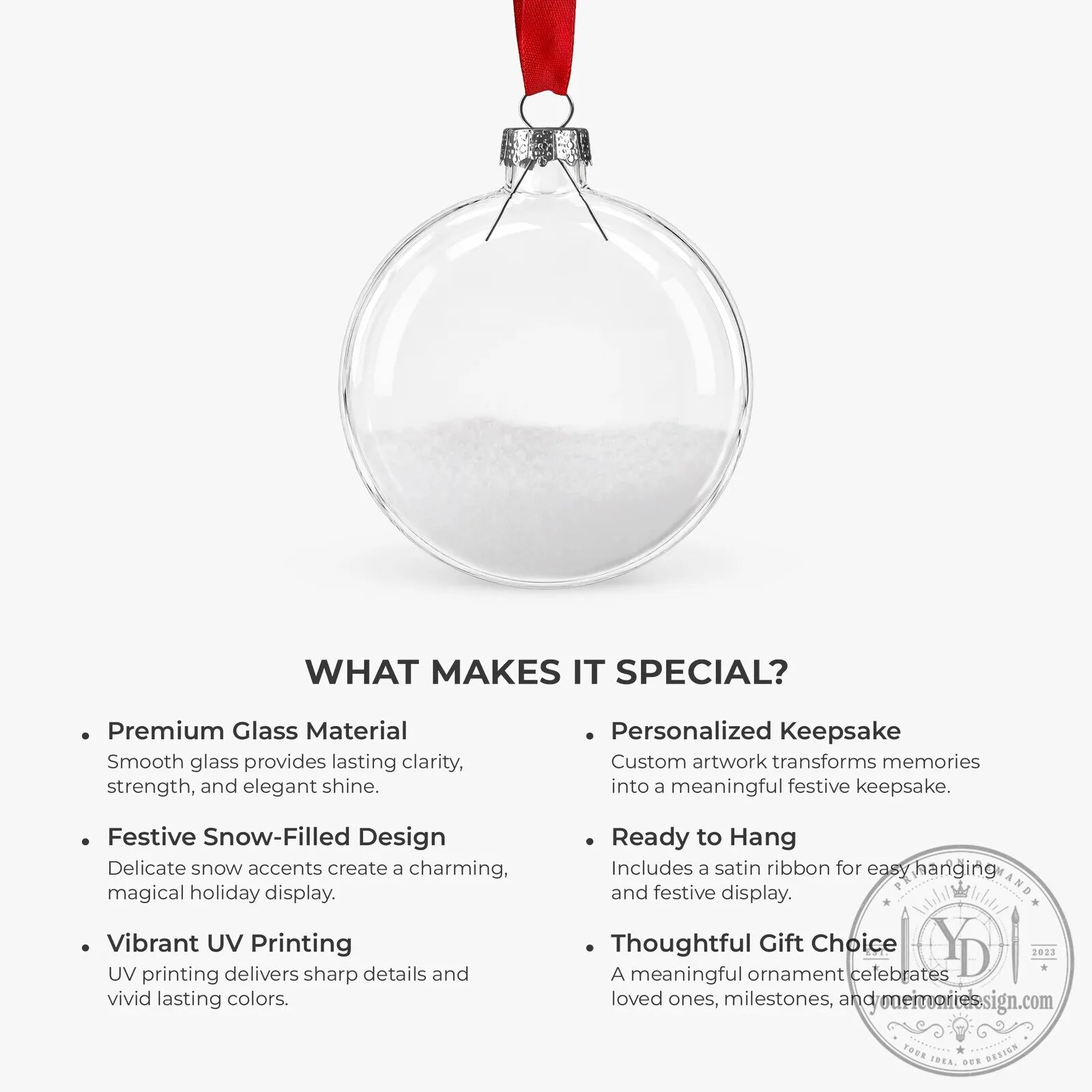 Personalized Memorial Photo Glass Christmas Ornament, Remembrance Gift Bauble 11 Personalized Memorial Photo Glass Christmas Ornament, Remembrance Gift Bauble