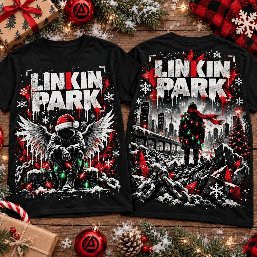 Linkin Park Christmas Holiday Rock Band Music T-Shirt Linkin Park Christmas Holiday Rock Band Music T-Shirt