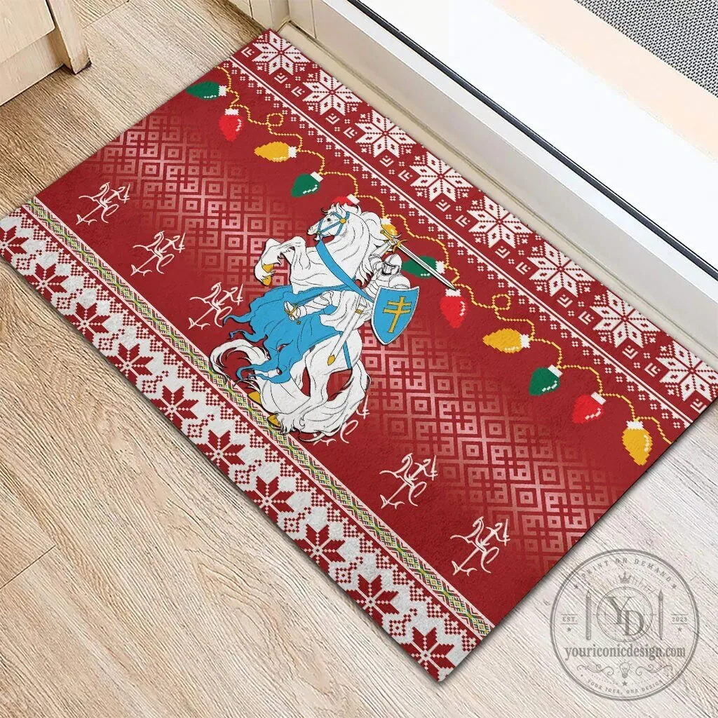 Lithuanian Vytis Christmas Ugly Sweater Style Doormat 9 Lithuanian Vytis Christmas Ugly Sweater Style Doormat