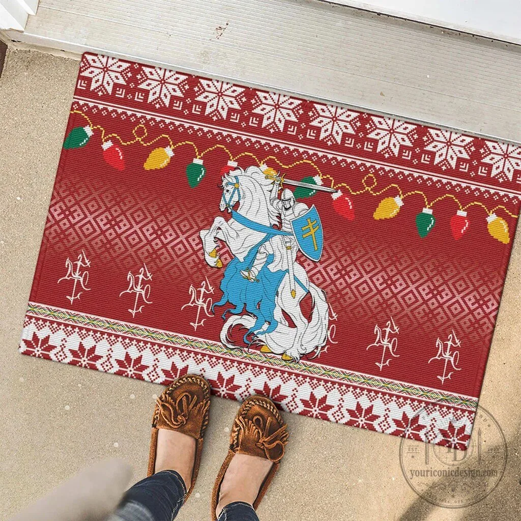 Lithuanian Vytis Christmas Ugly Sweater Style Doormat 11 Lithuanian Vytis Christmas Ugly Sweater Style Doormat
