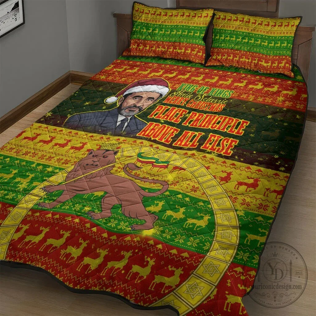 Haile Selassie Ethiopian Christmas Quilt Bedding Set with Lion of Judah 9 Haile Selassie Ethiopian Christmas Quilt Bedding Set with Lion of Judah