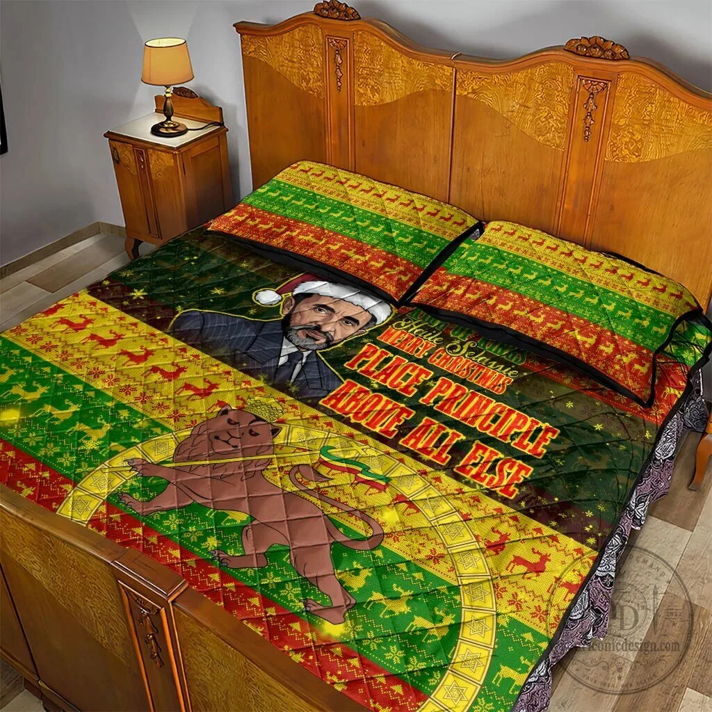 Haile Selassie Ethiopian Christmas Quilt Bedding Set with Lion of Judah 10 Haile Selassie Ethiopian Christmas Quilt Bedding Set with Lion of Judah