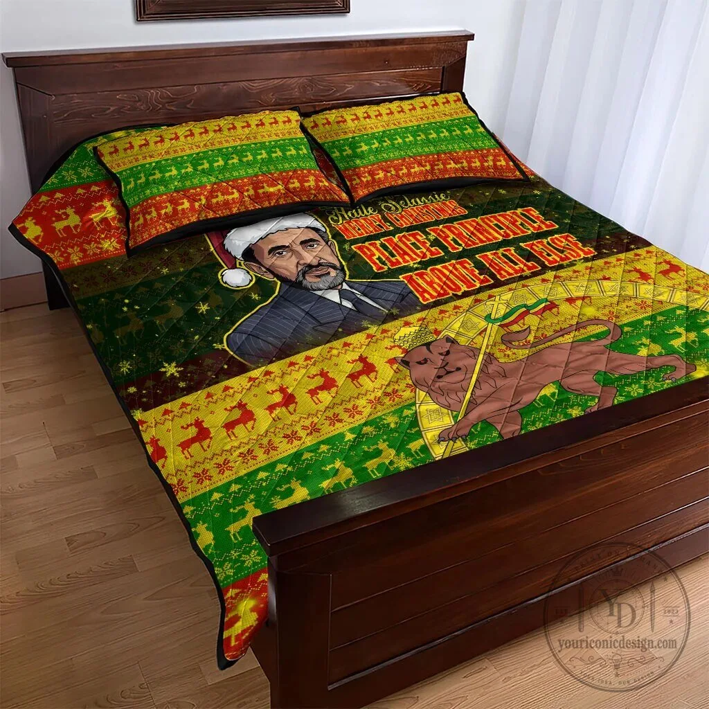 Haile Selassie Ethiopian Christmas Quilt Bedding Set with Lion of Judah 11 Haile Selassie Ethiopian Christmas Quilt Bedding Set with Lion of Judah