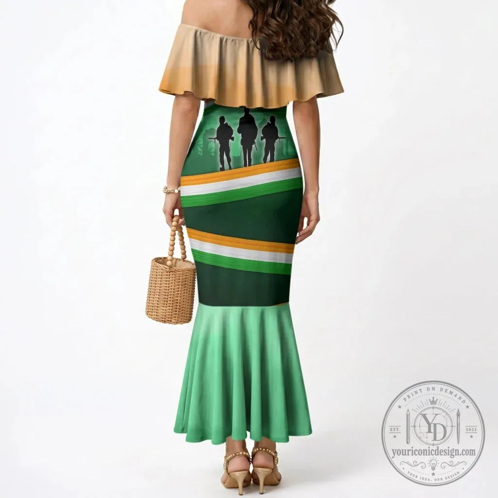 India Armed Forces Flag Day Mermaid Dress Patriotic Indian Military Support 5 India Armed Forces Flag Day Mermaid Dress Patriotic Indian Military Support