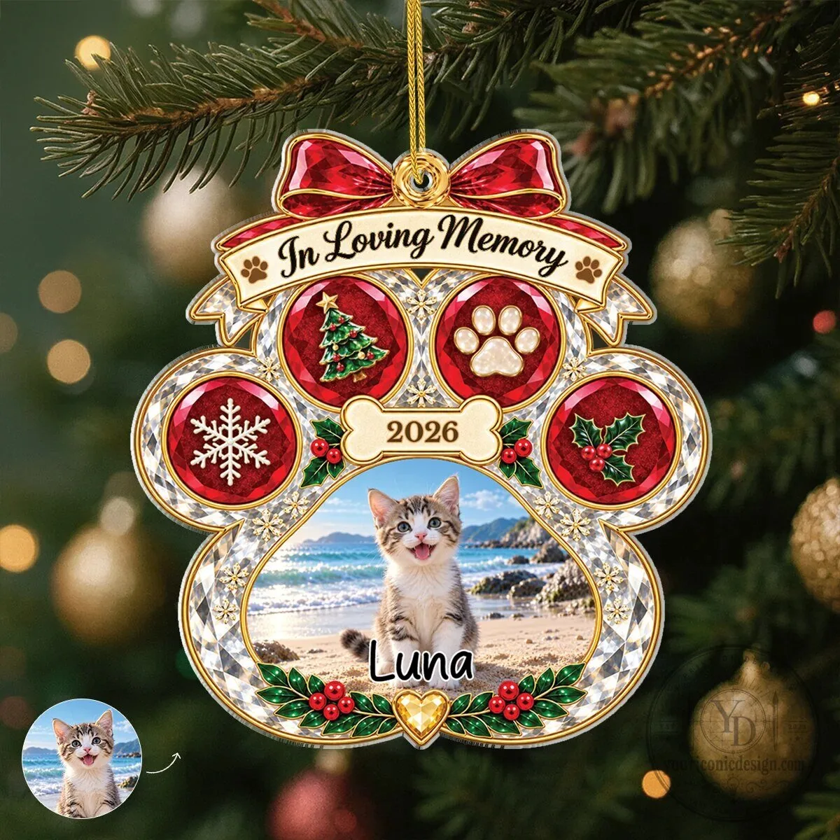 Personalized Pet Memorial Christmas Ornament In Loving Memory Dog Photo Keepsake 9 Personalized Pet Memorial Christmas Ornament In Loving Memory Dog Photo Keepsake